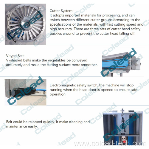 Industrial fruit and vegetable slicing machine